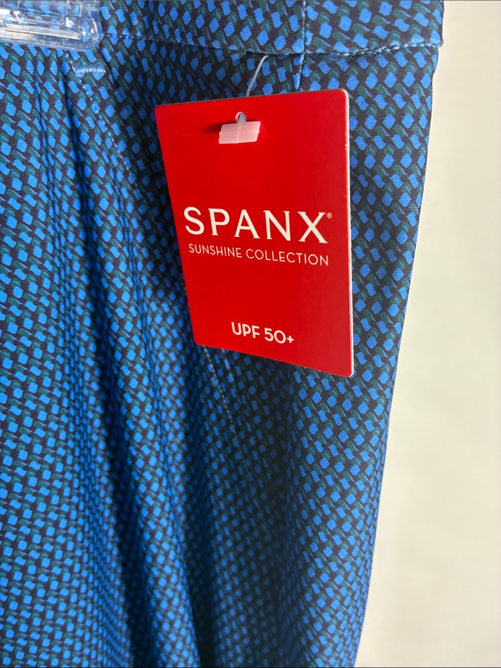 NWT SPANX Women’s Sunshine Kick Flare Pant in Geo Scape Blue - Size Large - Picture 8 of 8